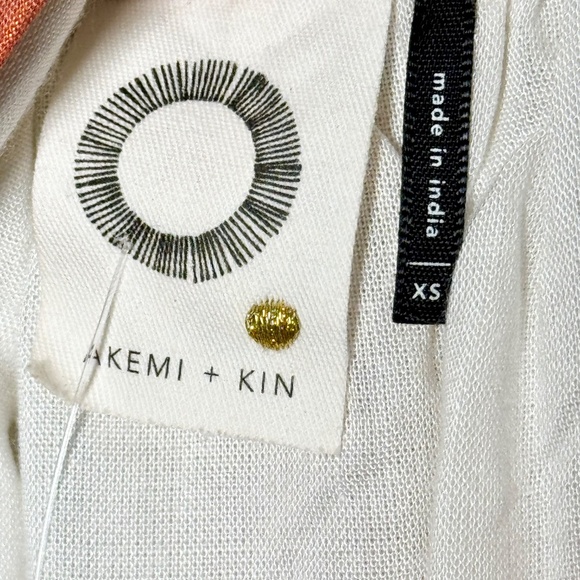 Anthropologie Akemi + Kin Sleeveless Asymmetrical Lined Cotton Maxi Dress Sz XS - Picture 3 of 12